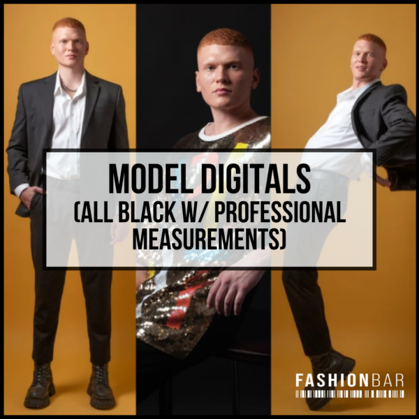 Model Digitals (All Black) with Professional Measurements