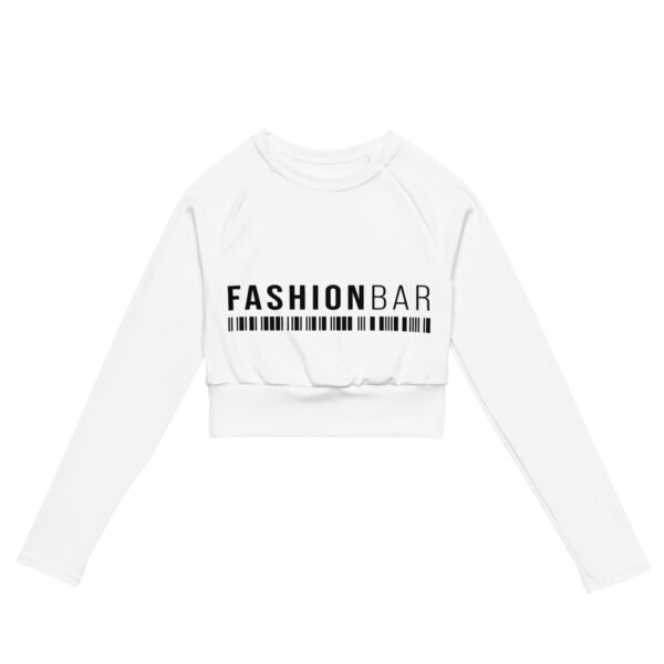 Recycled long-sleeve crop top